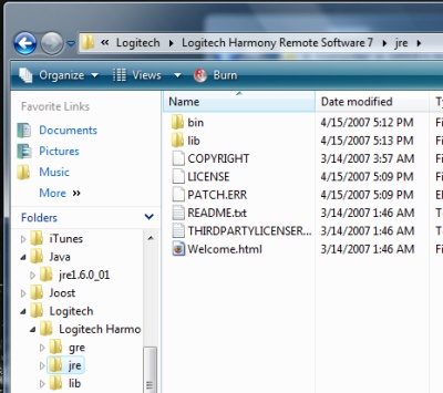 Harmony 720 with jre 1.6