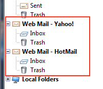 Webmail folders