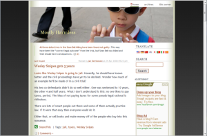 How my blog used to look