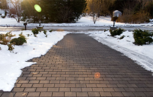 Driveway with no ice on it Driveway with no ice on it